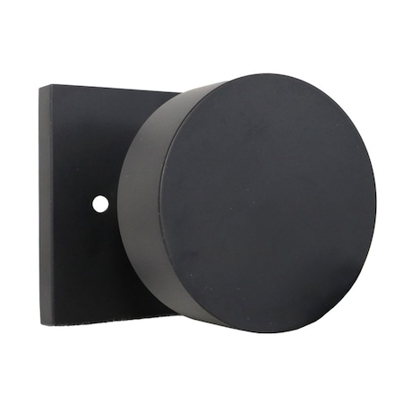 Emtek Round Knob 2-3/8 in Backset w/Radius Latch Strike Privacy w/Square Rose for 1-1/4 in to 2 in Door 5210ROUUS19.RLS